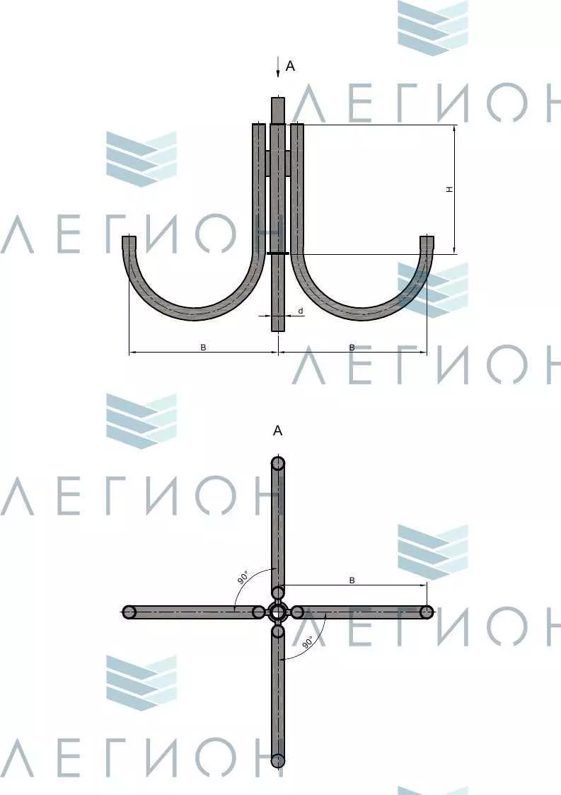 К34-0,7-0,9-0-5 кронштейн пятирожковый